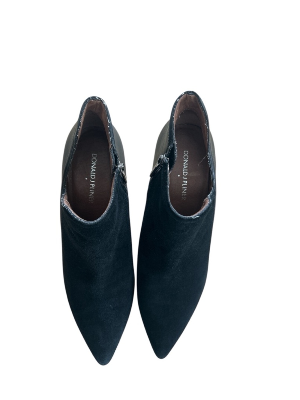 Donald J. Pliner Black Pointed-Toe Ankle Heeled Booties - Picture 5 of 8